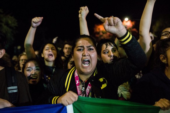 University of California, Davis students protest on campus in Davis, California, U.S. following the election of Donald Trump as President of the United States November 9, 2016. REUTERS/Max Whittaker