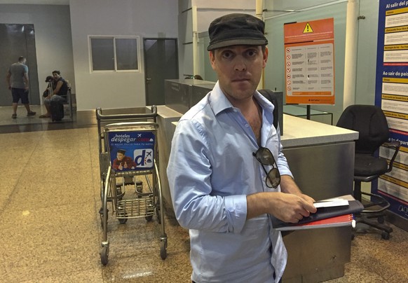 Damian Pachter kurz vor seinem Abflug am Flughafen von Buenos Aires.&nbsp;