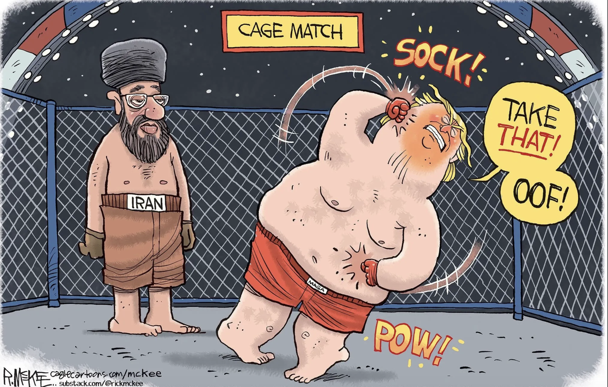 Foot et débandade en Iran: les meilleurs caricatures sur Trump