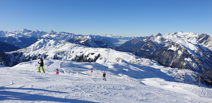 Skiing at Sonnenkopf, Klostertal, Austria