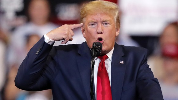 President Donald Trump speaks at a campaign rally in Bossier City, La., Thursday, Nov. 14, 2019. (AP Photo/Gerald Herbert)