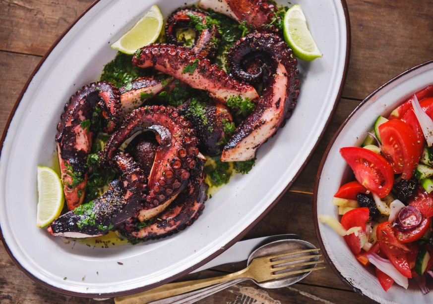 tintenfisch octopus griechenland griechische küche meerfrüchte fisch pulpo