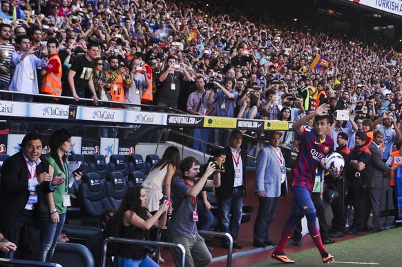 Neymar Jr Official Presentation as FC Barcelona player, Neymar Jr Official Presentation as FC Barcelona player at Nou Camp stadium