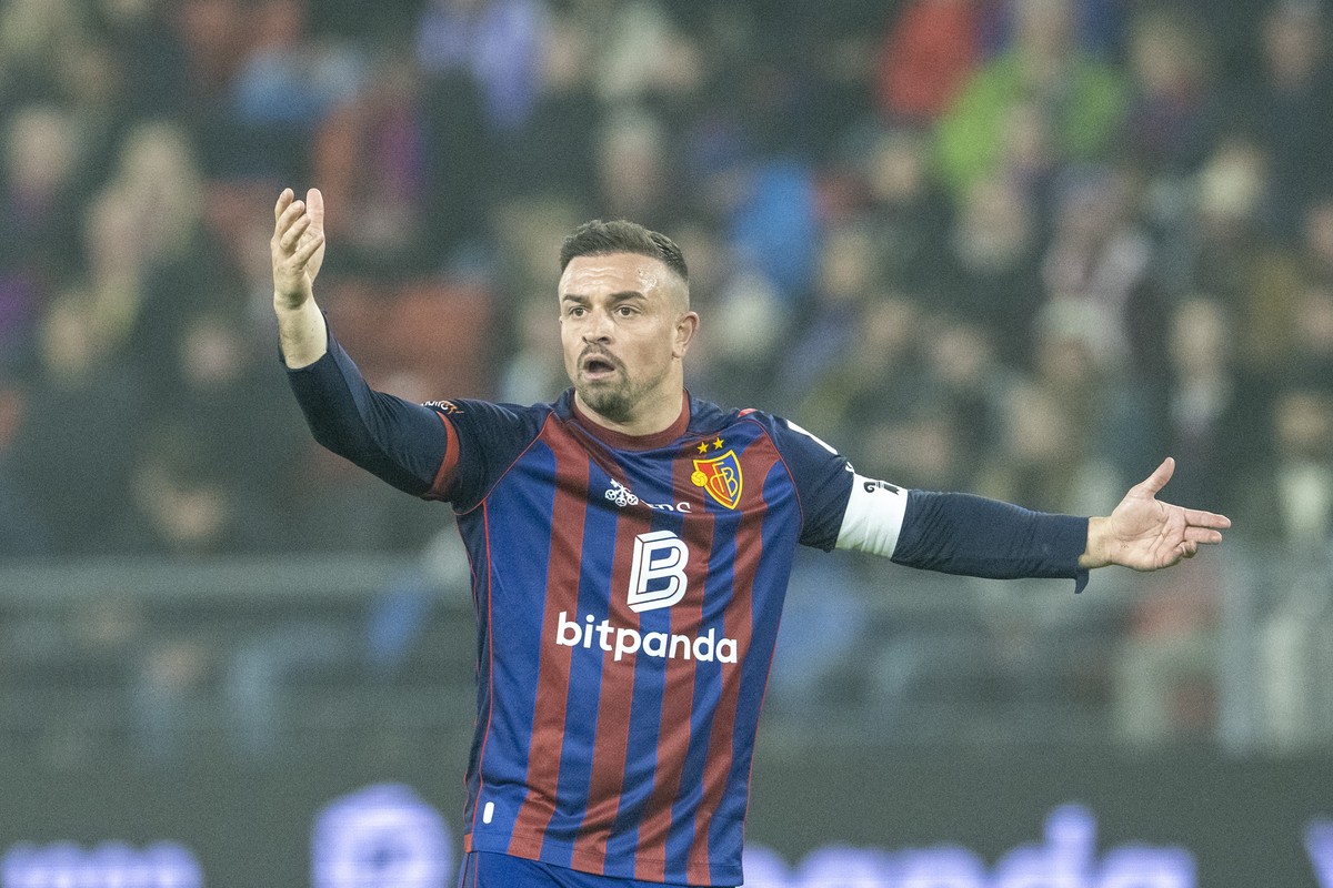 Xherdan Shaqiri von Basel beim Super League Meisterschaftsspiel zwischen dem FC Basel und den BSC Young Boys vom Samstag, 4. April 2026 in Basel. (KEYSTONE/Urs Flueeler)