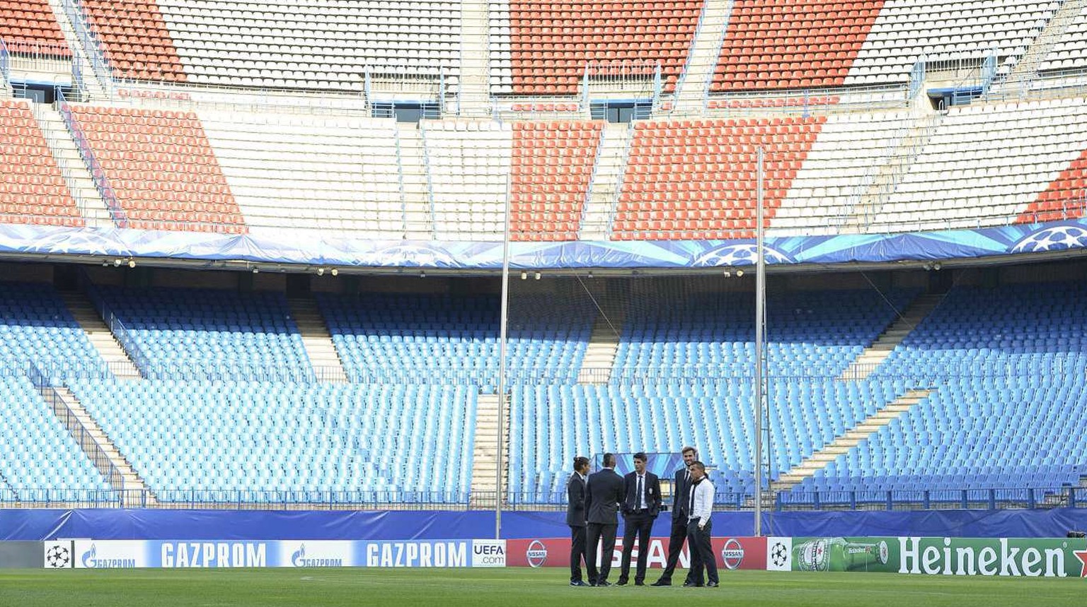 Tatort Vicente-Calderon-Stadion, gestern Abend.