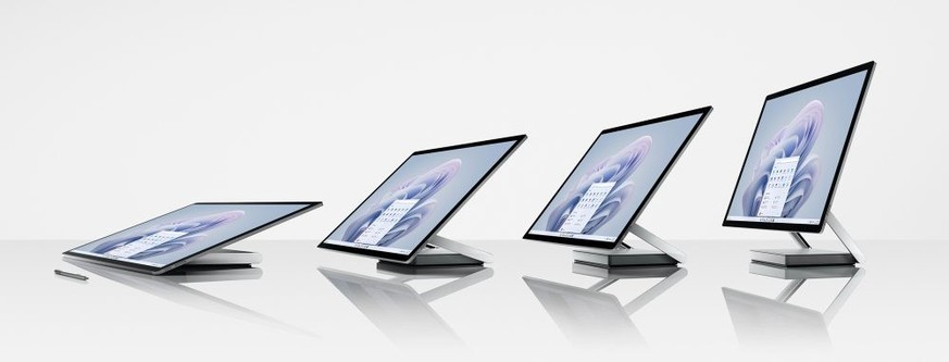 Die Besonderheit des Surface Studio 2+ ist das neigbare Display.