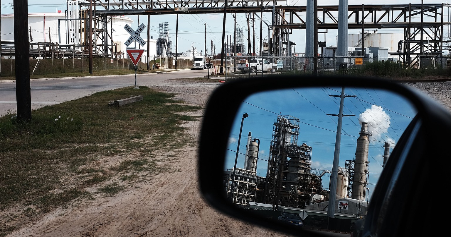 HOUSTON, TX - MARCH 25: An oil refinery is shown on March 25, 2015 in Houston, Texas. Texas, which in just the last five years has tripled its oil production and delivered hundreds of billions of doll ...