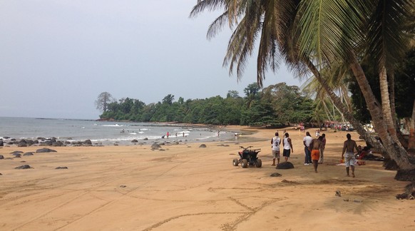 Am «weissen Strand» auf der Hauptstadtinsel Bioko.