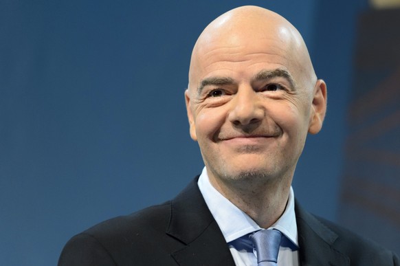 epa05456285 (FILE)A file photograph dated 14 December 2015 shows FIFA president Gianni Infantino during the draw of the 2015/16 UEFA Champions League Round of 16 at the UEFA Headquarters in Nyon, Swit ...