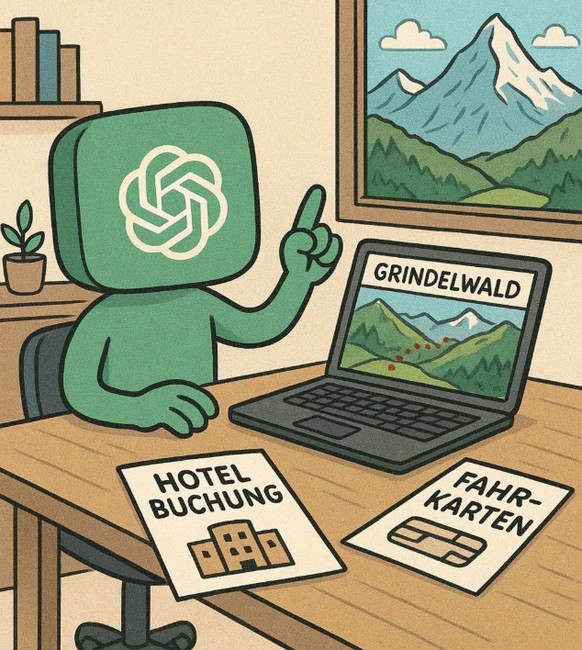 ChatGPT plant eine Reise ins Berner Oberland.