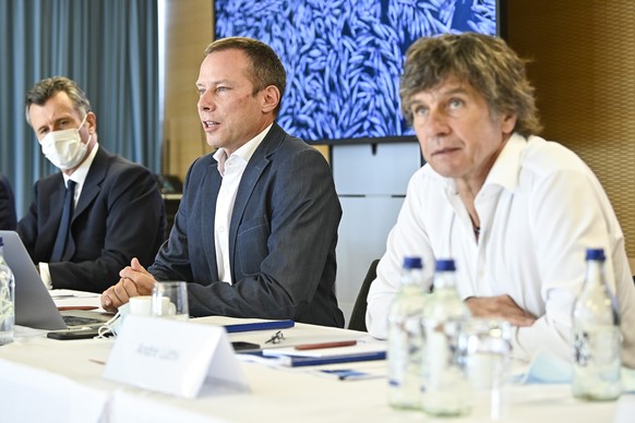 Blausee-Besitzer Philipp Hildebrand, Stefan Linder und André Lüthi