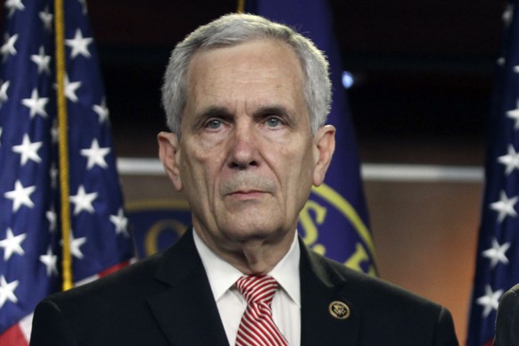FI&quot;LE - Rep. Lloyd Doggett, D-Texas, listens during a news conference on Capitol Hill in Washington, June 16, 2015. Doggett has become the first in the party to publicly call for President Joe Bi ...