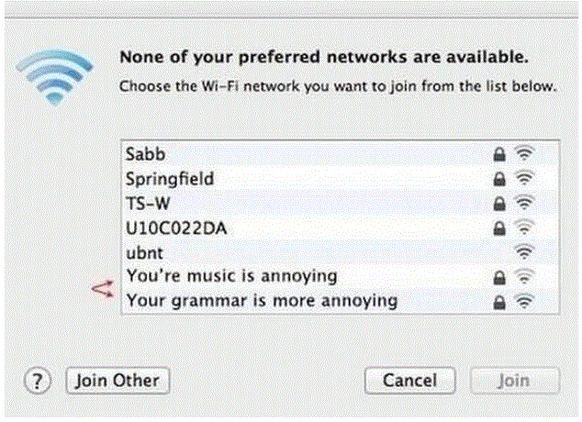 Passiv-Aggressive Botschaft per Wifi