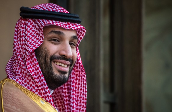epa10210019 (FILE) - Saudi Crown Prince, Mohammed Bin Salman Bin Abdulaziz Al-Saud looks on upon his arrival for a work dinner at Elysee palace in Paris, France, 28 July 2022 (reissued 27 September 20 ...