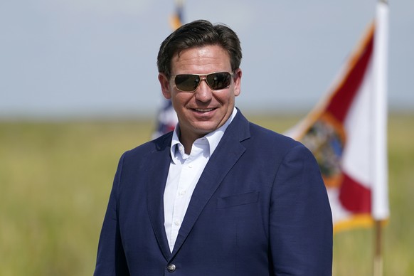 Florida Gov. Ron DeSantis attends a media event regarding the 2022 Florida Python Challenge, Thursday, June 16, 2022, in Miami. Florida is the only state that hasn&#039;t preordered COVID-19 vaccines  ...