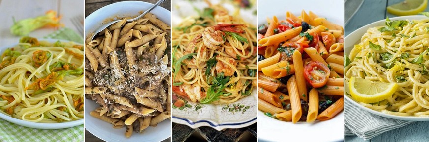 Manchmal muss es einfach Pasta sein. Und im Sommer sind's diese 5 Rezepte hier