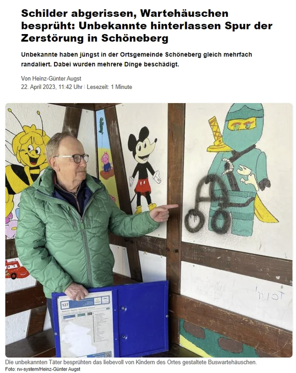 Rentner zeigen auf Dinge