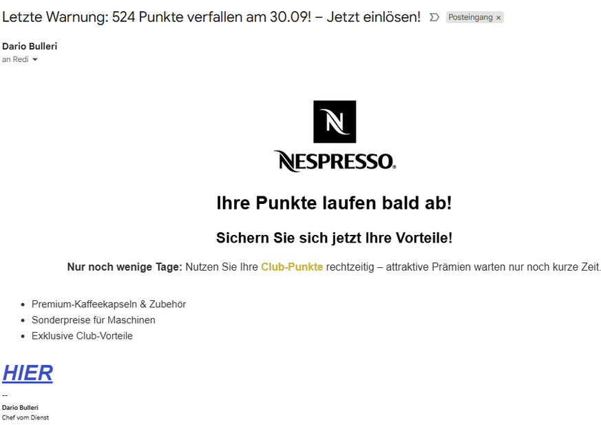 Darios Kommentar Mails zur fröhlichen Freischaltung