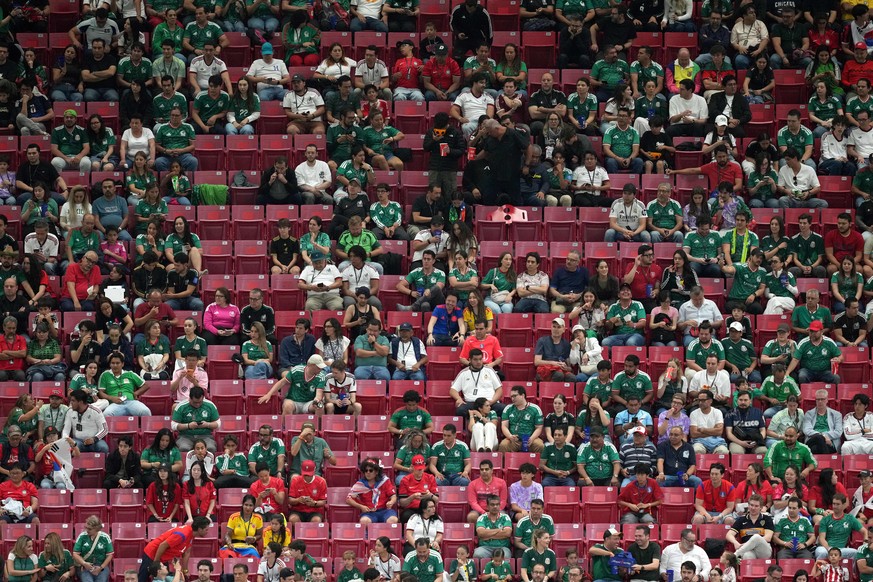 Fans look on during the World Cup Group A soccer match between South Korea and Czechia in Zapopan, near Guadalajara, Mexico, Thursday, June 11, 2026. (AP Photo/Moises Castillo)
Czechia South Korea WCu ...