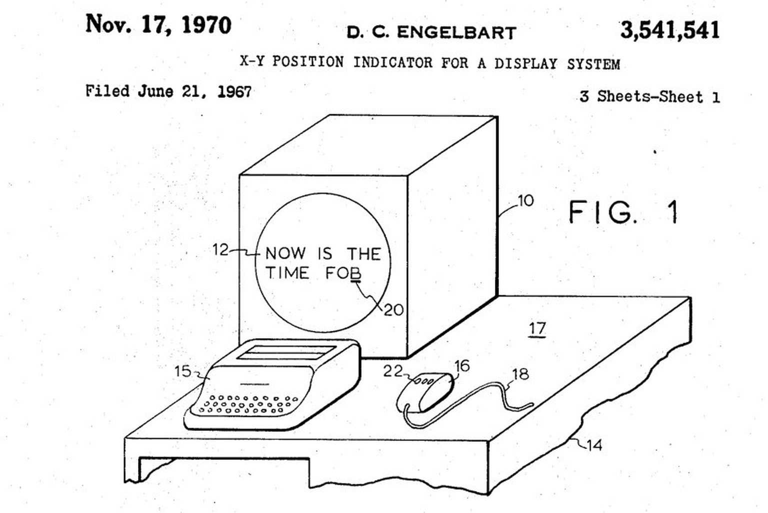 Patente: Maus - D. C. Engelbart USPTO
Diese Erfindung liegt auf fast jedem Schreibtisch: 1967 beantragte Douglas Engelbart das Patent für die Computermaus. Die hieß damals &quot;X-Y position indicator ...