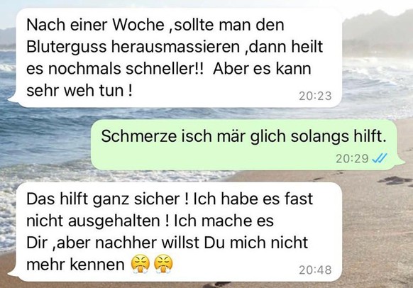 Eine Nachricht von Trainer Peter Graf an eine seiner Spielerinnen.