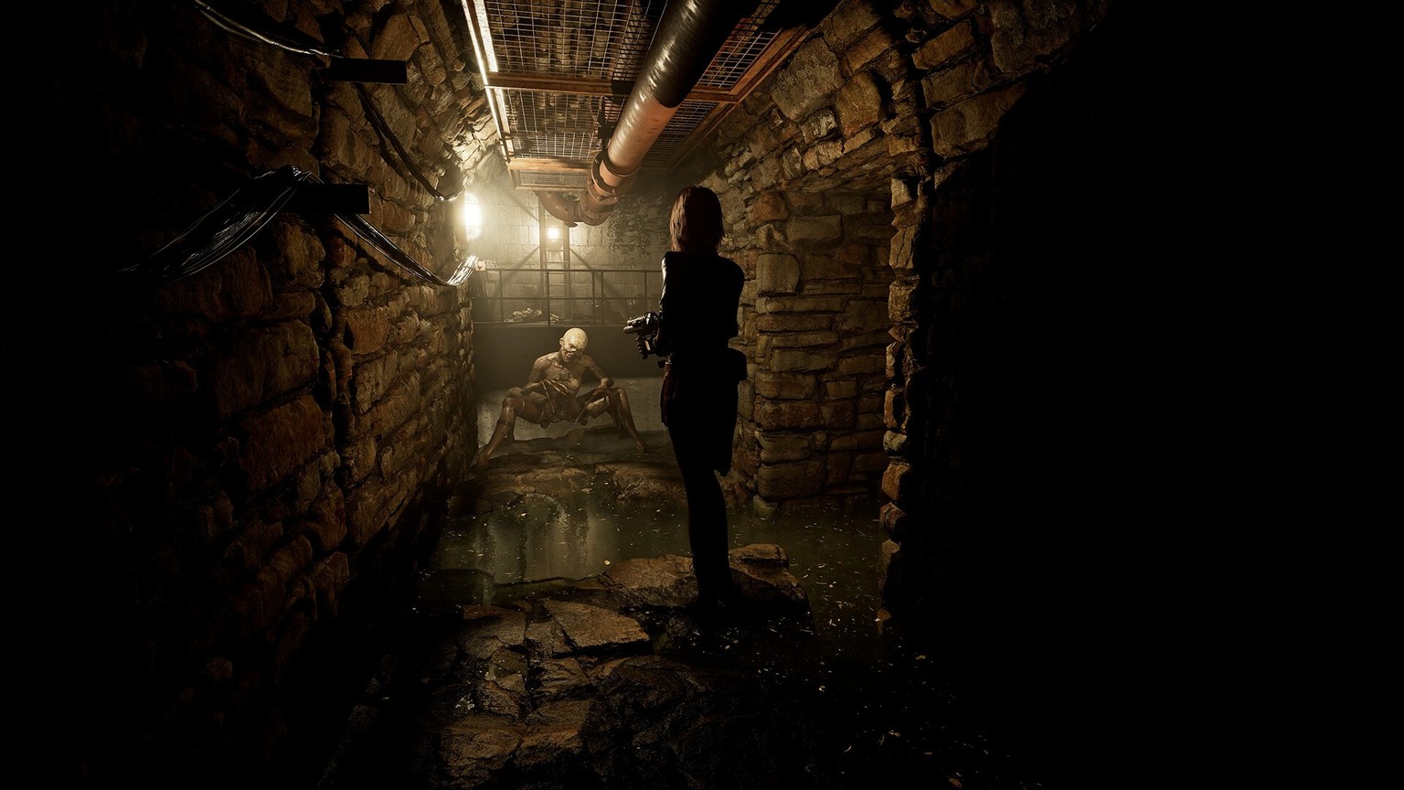 Manche Gegner erblicken wir erst, nachdem wir um die Ecke wandern.