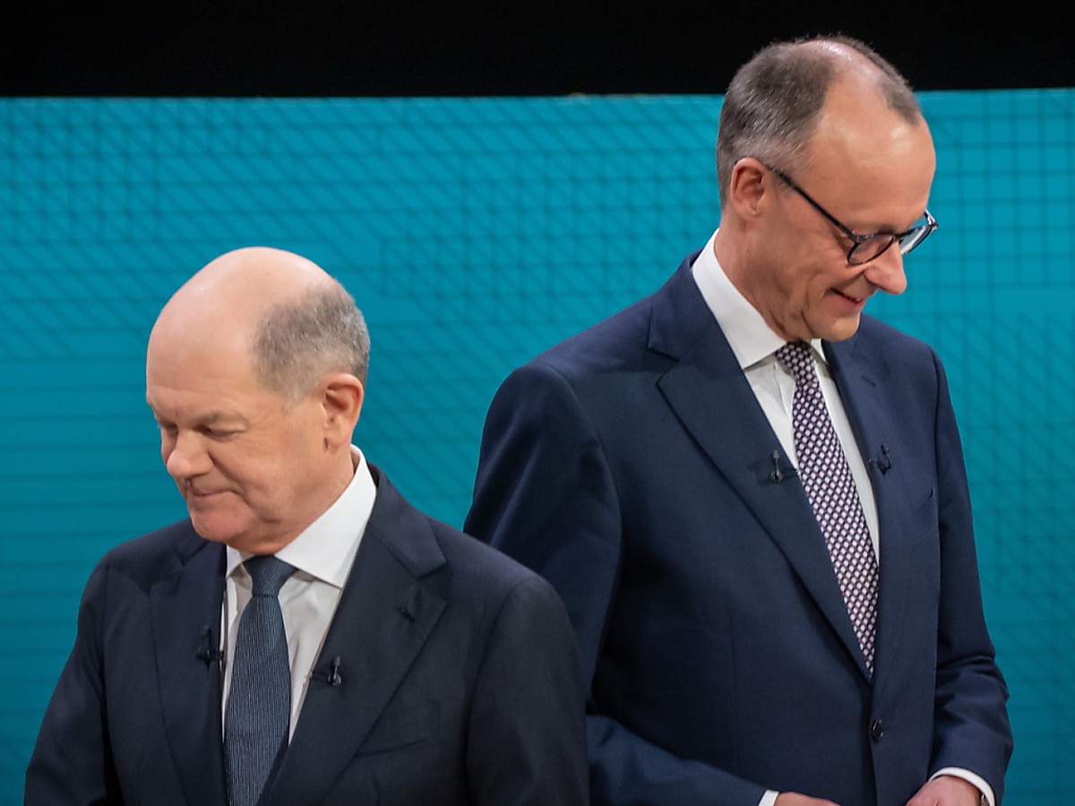 Le chancelier Olaf Scholz (à gauche) et le politicien conservateur Friedrich Merz (CDU) sont candidats aux législatives allemandes du 23 février prochain.