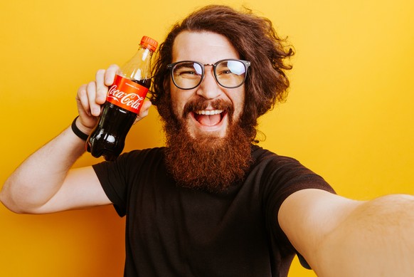 Coca Cola Flasche mit Bartmann