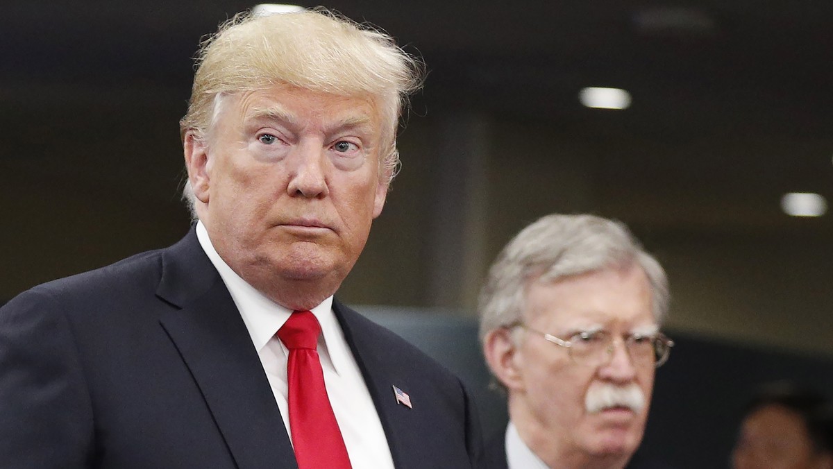 epa08498486 (FILE) - US President Donald Trump (L) arrives with US National Security Advisor John Bolton (R) during the 73rd session of the General Assembly of the United Nations at United Nations Hea ...