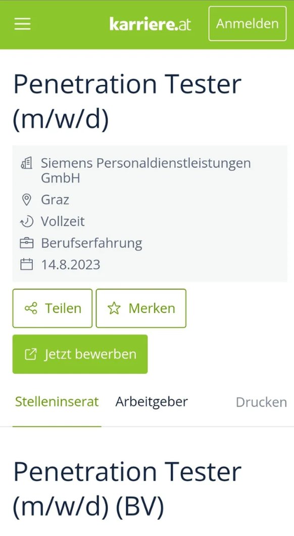 Jobinserate aus der Hölle: Penetration Tester