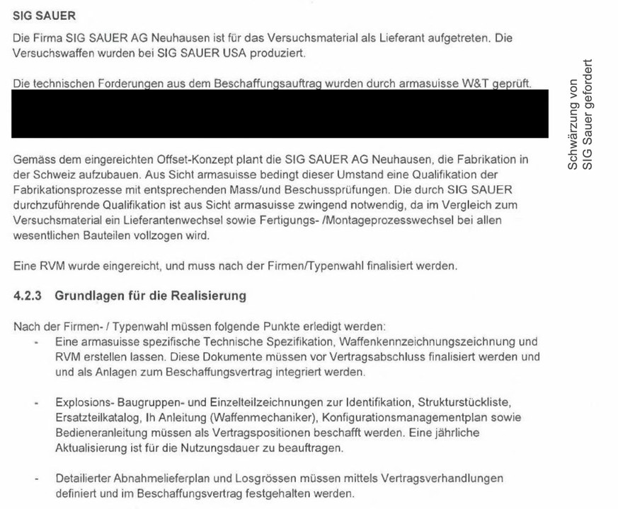 Evaluationsbericht von Armasuisse zur neuen Schweizer Armeepistole (2025). Screenshot: watson