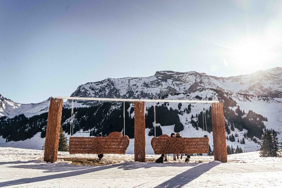 HeartSwing Love Trail Adelboden Sitzbank
