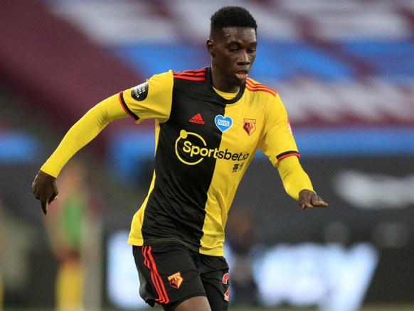 West Ham United v Watford - Premier League - London Stadium Watford s Ismaila Sarr during the Premier League match at the London Stadium. EDITORIAL USE ONLY No use with unauthorised audio, video, data ...