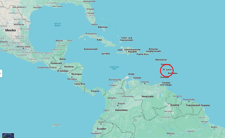 Hier liegt St. Lucia, falls dich mal jemand fragen sollte.