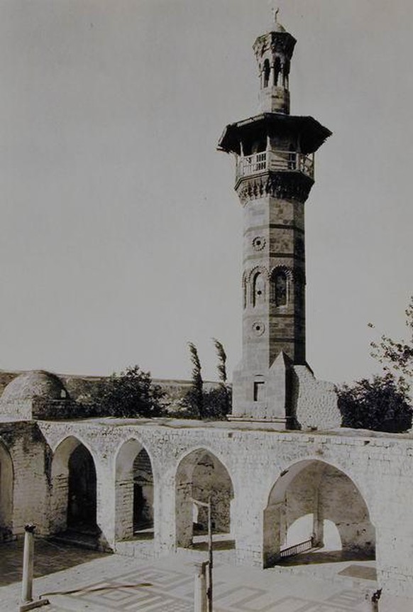 Minarett der Grossen Moschee von Hama vor dem Massaker.