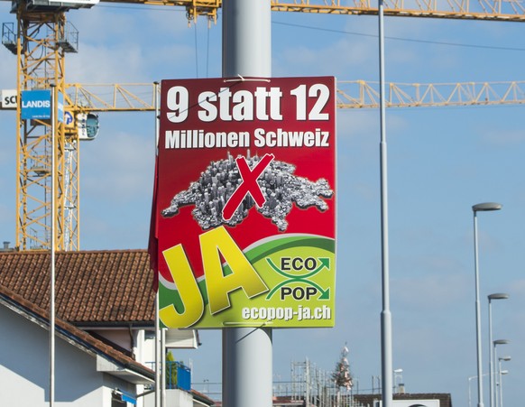 Plakat der Ecopop-Initianten.