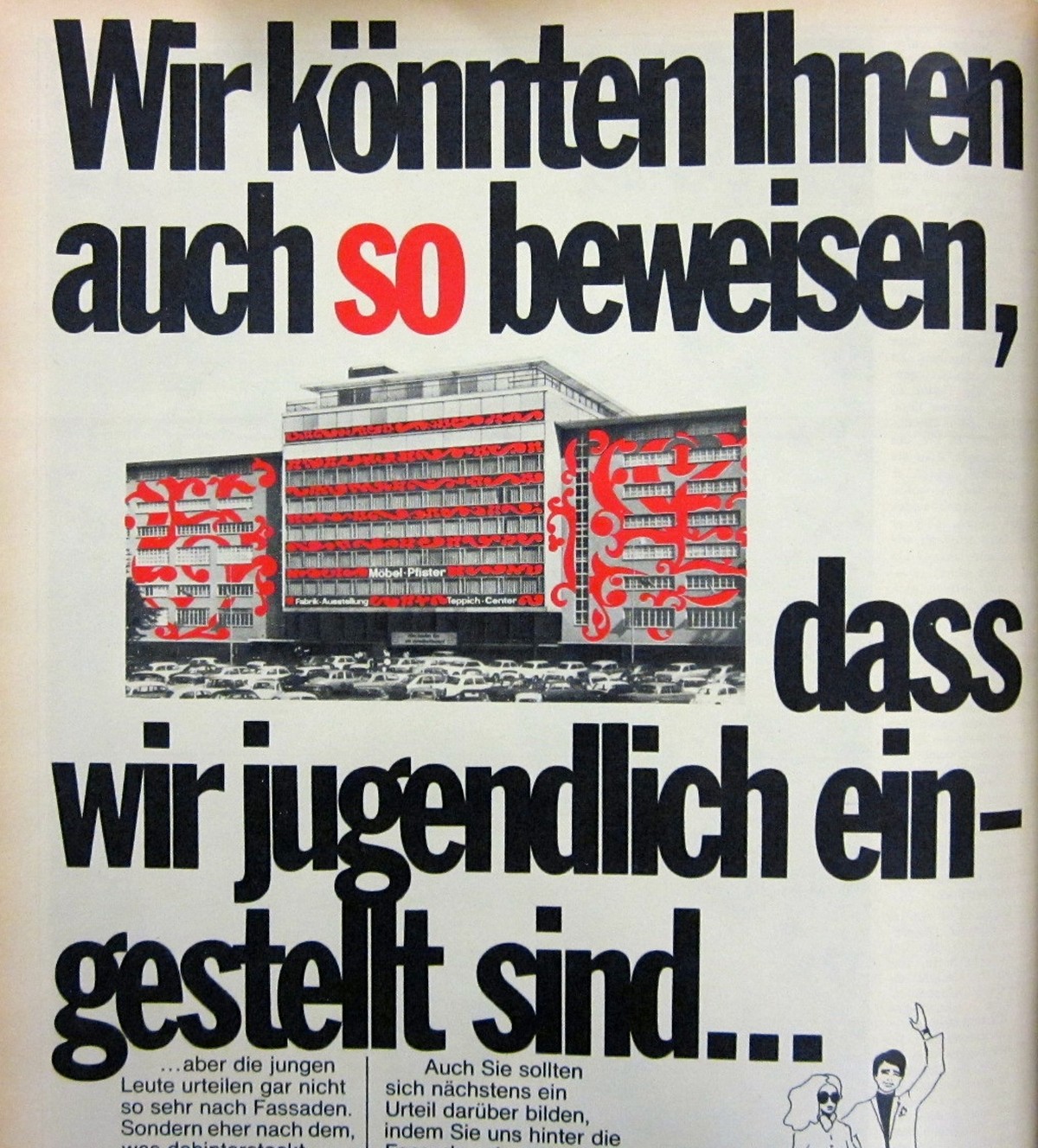 Die Fassade in Suhr sieht immer noch gleich aus, allerdings ohne Hippie-Grafik.