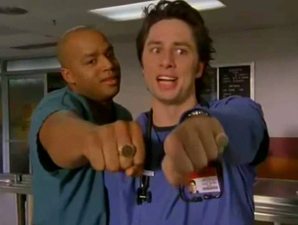 It's real: Bromancer J.D. und Turk, alias Braff und Faison.