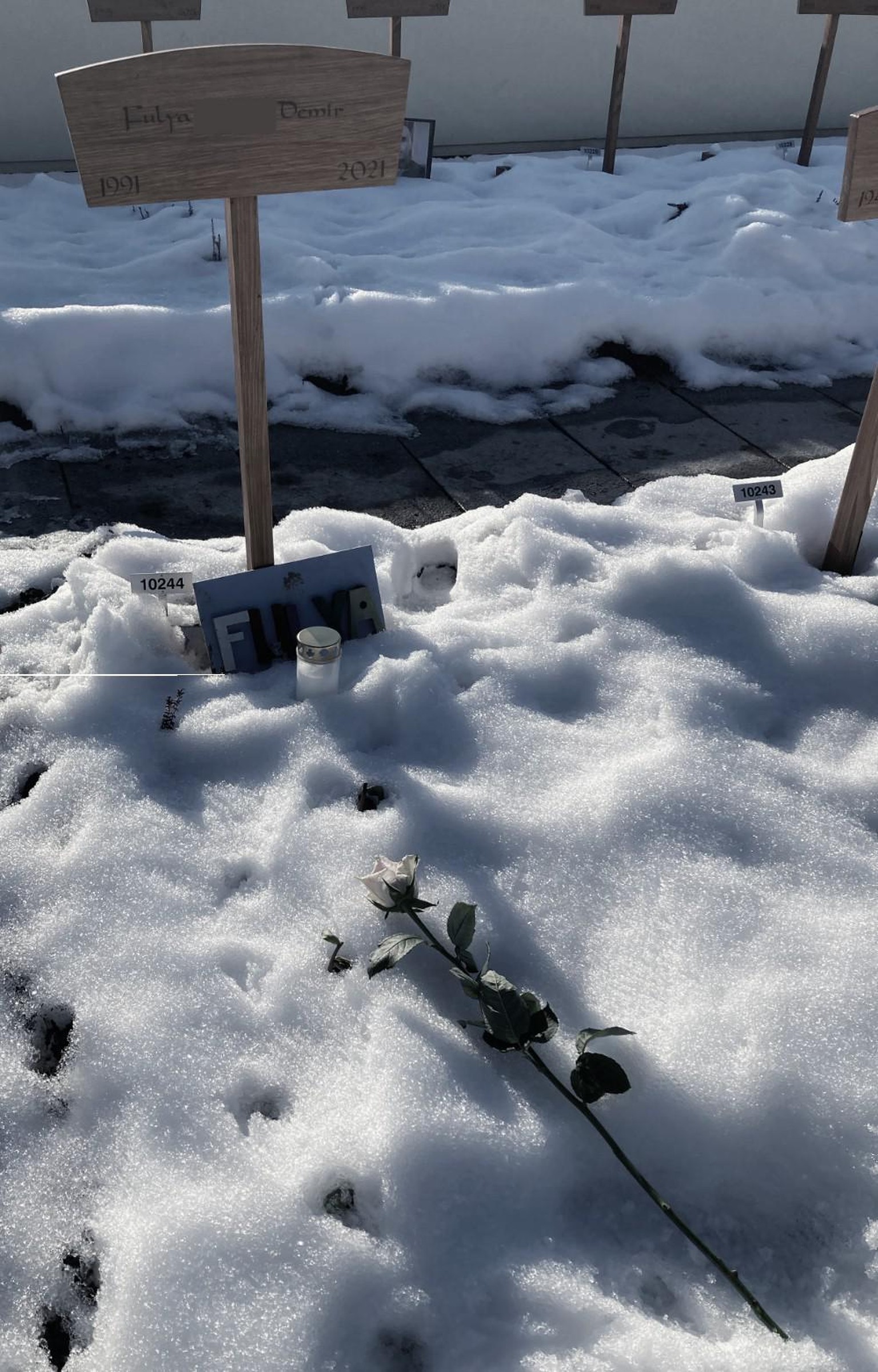 Fulya Demirs Grab auf dem Muslimgrabfeld auf dem Friedhof Witikon.