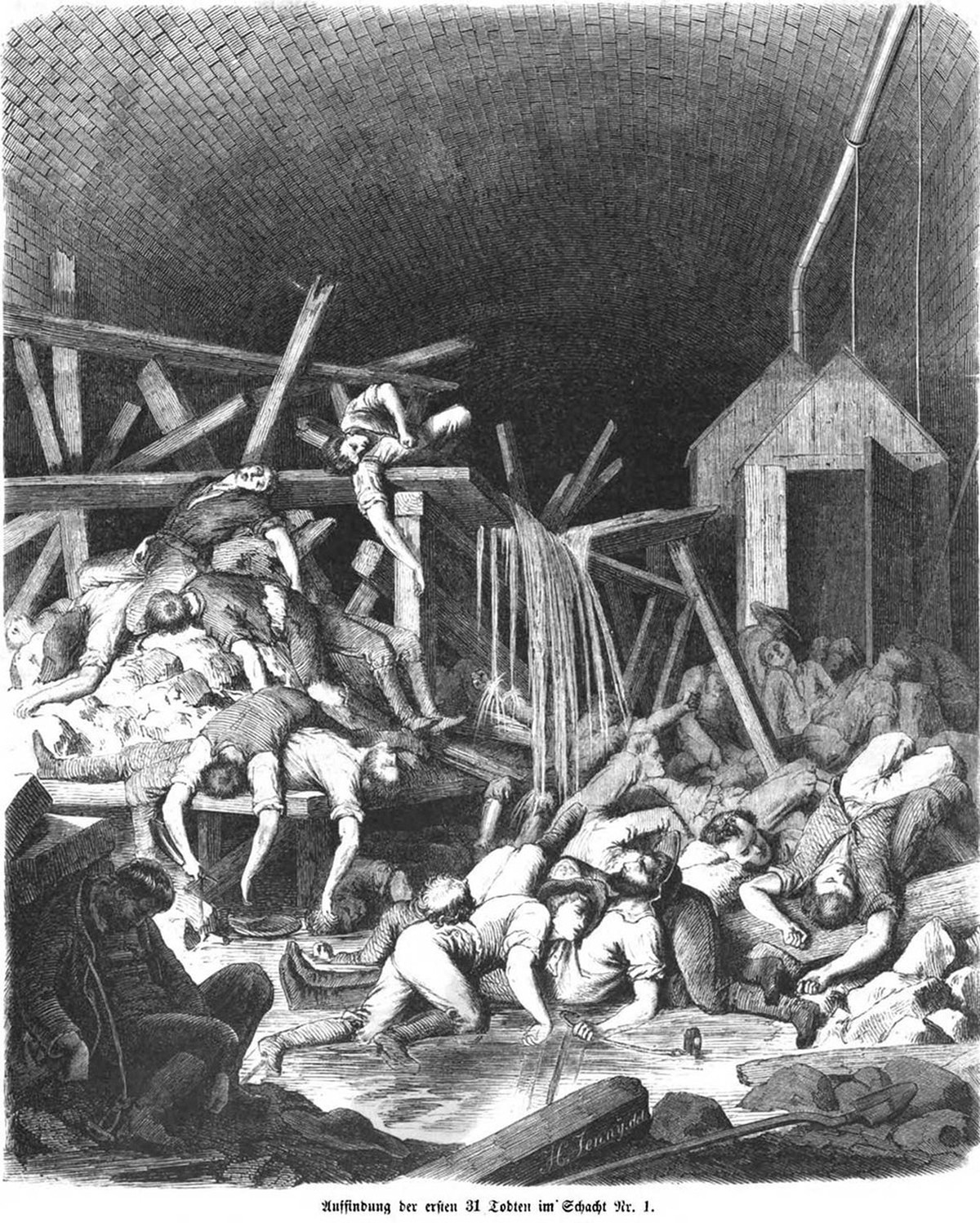 Illustration des Unglücks in der deutschen Zeitschrift «Die Gartenlaube», 1857.
https://commons.wikimedia.org/wiki/File:Die_Gartenlaube_(1857)_b_389.jpg