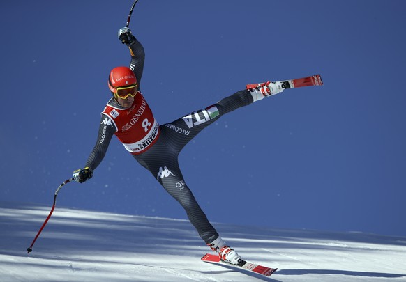 Italy&#039;s Christof Innerhofer competes during an alpine ski, men&#039;s World Cup Super G, in Kitzbuehel, Austria, Friday, Jan. 20, 2017. (AP Photo/Shinichiro Tanaka)