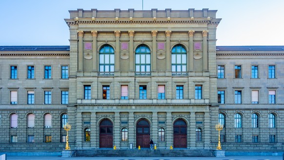 View of the Swiss Federal Institute of Technology (German: ETH). ETH Zurich is an engineering, science, technology, mathematics and management university..