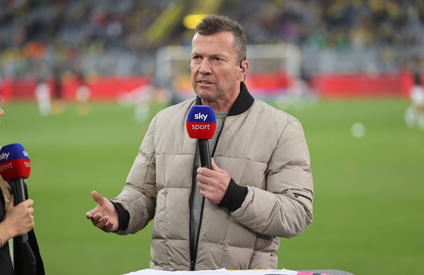 22.04.2023, Fussball Bundesliga, Borussia Dortmund - Eintracht Frankfurt, emonline, emspor, v.l., Sky-Experte Lothar Matthäus DFL/DFB REGULATIONS PROHIBIT ANY USE OF PHOTOGRAPHS AS IMAGE SEQUENCES AND ...