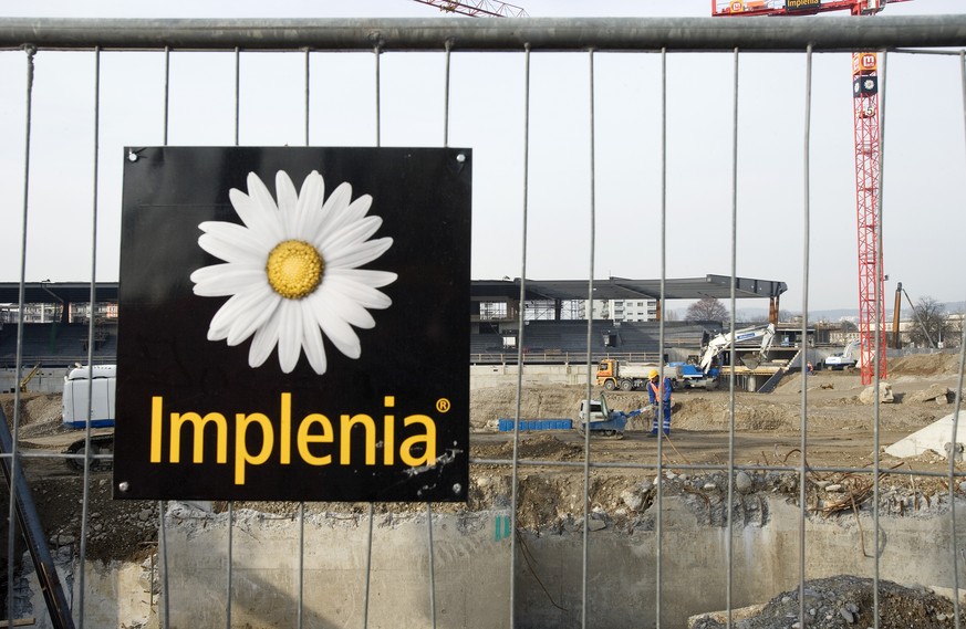 ZU DEN JAHRESZAHLEN VON IMPLENIA STELLEN WIR IHNEN HEUTE, 2. FEBRUAR 2018, FOLGENDES BILDMATERIAL ZUR VERFUEGUNG - Baustelle des neuen Letzigrund Stadion in Zuerich, Schweiz, am 16. Januar 2007. Das L ...