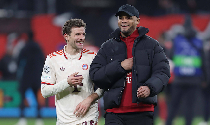 . - Bayer 04 Leverkusen v FC Bayern Munchen, UEFA Champions League, Round of 16, 2nd Leg, BayArena Stadium, Leverkusen, Germany - 11th March 2025. Daniel Weir Crystal Pix Vincent Kompany Manager of FC ...