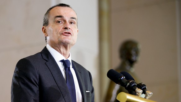 France&#039;s Ambassador to the U.S. Gerard Araud speaks during the U.S. Holocaust Memorial Museum&#039;s annual Days of Remembrance Ceremony, Thursday, April 16, 2015, in Emancipation Hall on Capitol ...