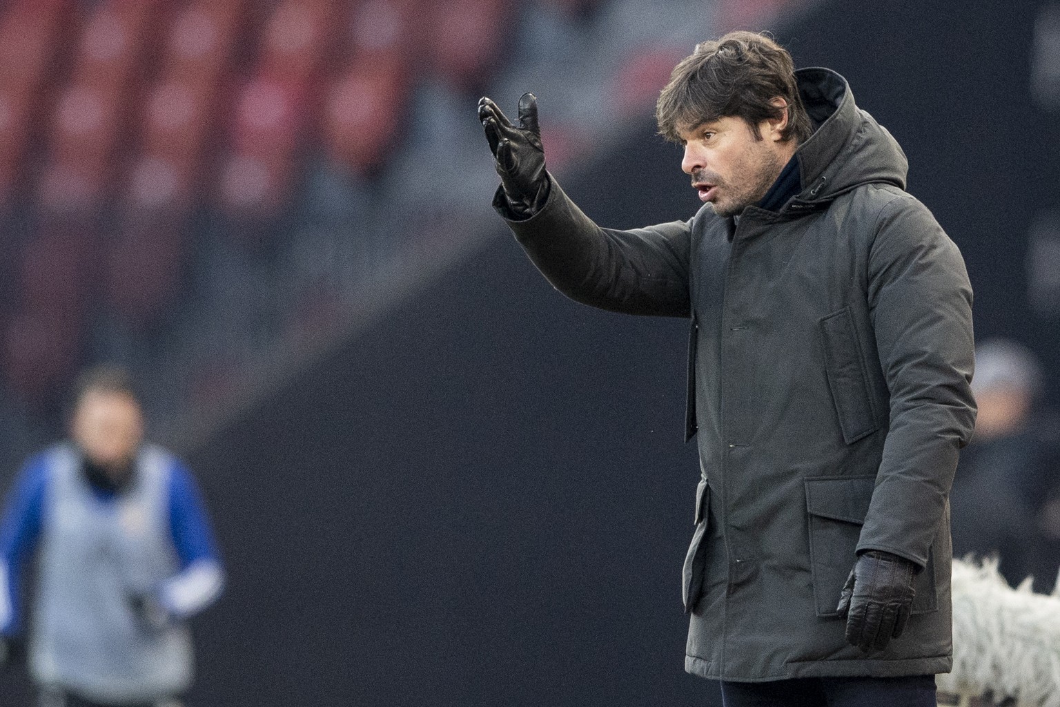 Basels Cheftrainer Ciriaco Sforza im Fussball Meisterschaftsspiel der Super League zwischen dem FC Zuerich und dem FC Basel im Letzigrund, am Sonntag, 14. Februar 2021 in Zuerich. (KEYSTONE/Ennio Lean ...