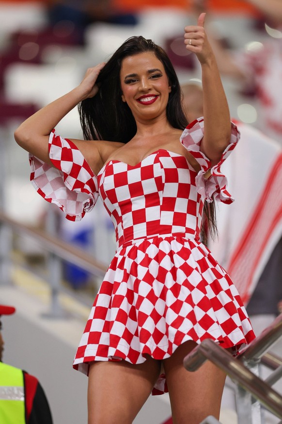 Croatian cheerleader and model Ivana Knoll A Croatia supporter and model Ivana Knoll in the stands before the FIFA World Cup, WM, Weltmeisterschaft, Fussball Group F match between Croatia and Canada,  ...