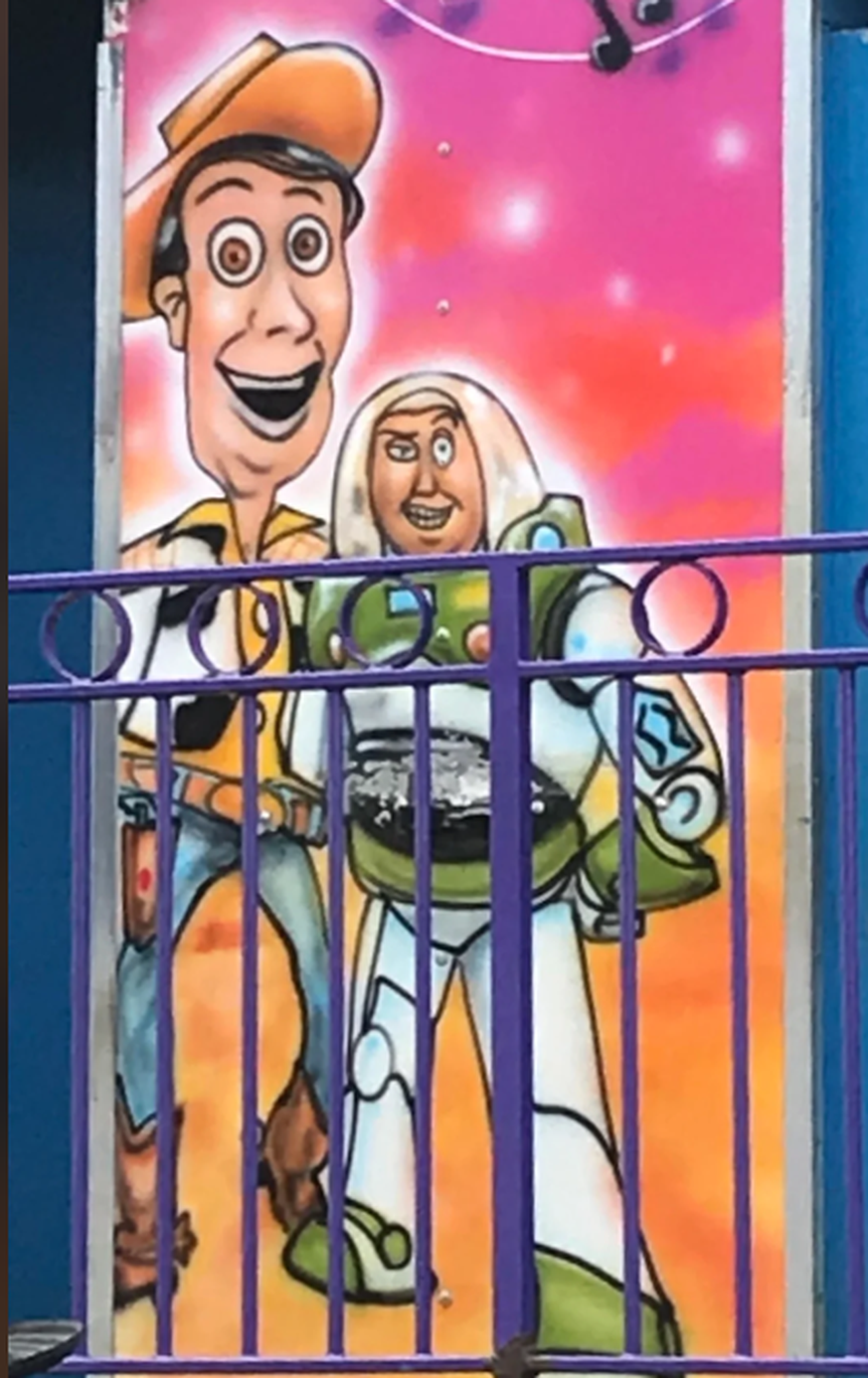 Airbrush Kunst an Chilbis (Toy Story)