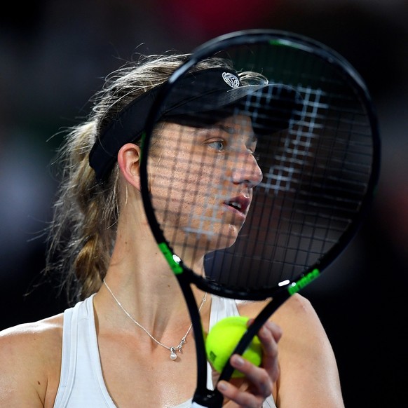 epa05733615 Mona Barthel of Germany during her Women&#039;s Singles third round match against Ashleigh Barty of Australia at the Australian Open tennis tournament, in Melbourne, Australia, 20 January  ...